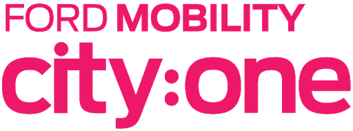 A pink logo with the words " mobil y : o ".