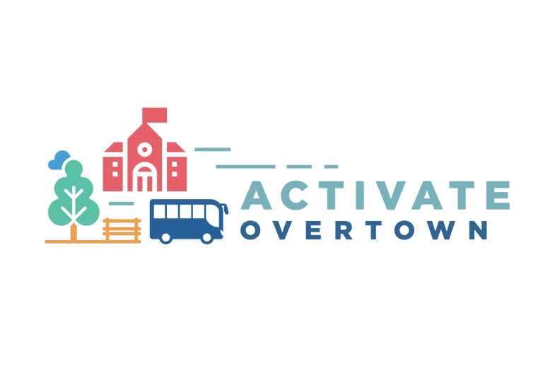 A black background with the word " activate overtown ".