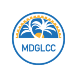 A blue and white logo of the maryland general land credit union.