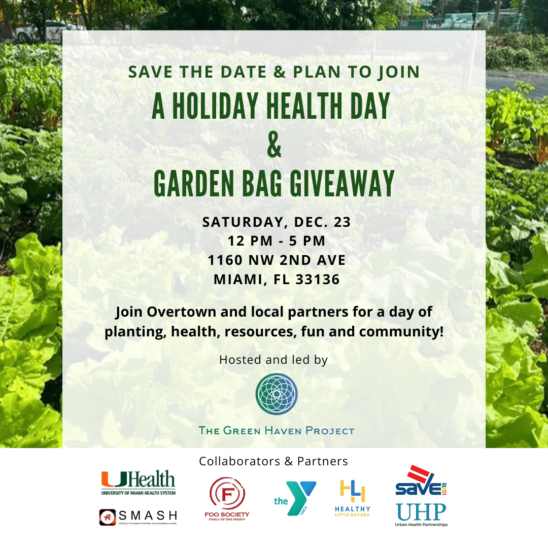 A holiday health day and garden bag giveaway